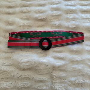 Reversible Pink Striped or Lacrosse Ribbon Belt